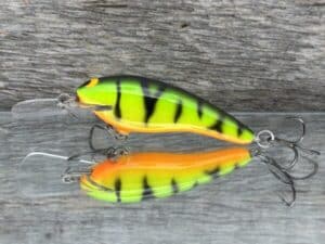 Black Label Balsa - Z II - Custom Balsa Crankbait - Fire Tiger color