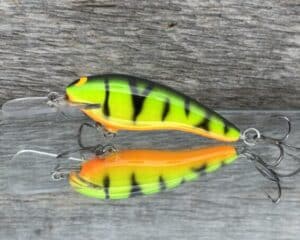 Black Label Balsa - Z II - Custom Balsa Crankbait - Fire Tiger color