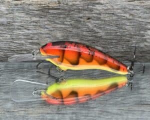 Black Label Balsa - Z II - Custom Balsa Crankbait - 3 Alarm Craw color