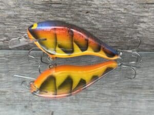 Black Label Balsa - K III Squarebill - Custom Balsa Crankbait - Spring Craw color