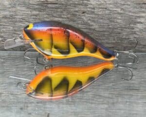 Black Label Balsa - K III Squarebill - Custom Balsa Crankbait - Spring Craw color