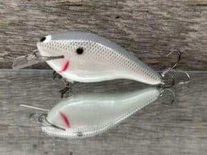 Black Label Balsa - K III Squarebill - Custom Balsa Crankbait - Grey Ghost color