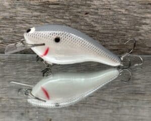 Black Label Balsa - K III Squarebill - Custom Balsa Crankbait - Grey Ghost color