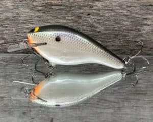 Black Label Balsa - K III Squarebill - Custom Balsa Crankbait - Gizzard Shad Pearl color