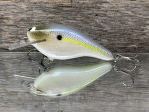 Black Label Balsa - K III Squarebill - Custom Balsa Crankbait - Chartreuse Shad color