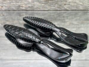 Black Label Custom Soft Plastics - Black Label Bug Jr 3.5" - Black Blue Flake 8ct