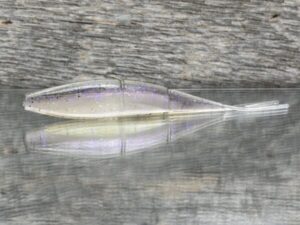 Black Label Custom Soft Plastics - Hi Roller 3.8" - Electric Shad 6ct