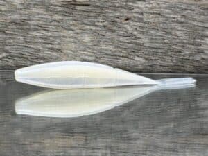 Black Label Custom Soft Plastics - Hi Roller 3.8" - French Pearl 6ct