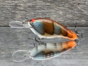 Black Label Balsa - Shiver 7 - Custom Balsa Crankbait - Molting Craw color