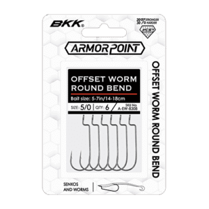 BKK Armor Point Offset Worm Round Bend Hooks