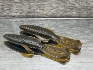 Black Label Custom Soft Plastics - Black Label Bug Jr 3.5" - Green Pumpkin Blue Flake 8ct