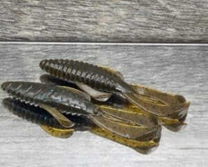 Black Label Custom Soft Plastics - Black Label Bug Jr 3.5" - Green Pumpkin Blue Flake 8ct