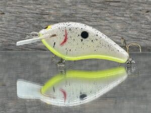 Tim Earick's Buck Creek Lures - Dinky Donker SB - Custom Balsa Squarebill Splatterback Shad color