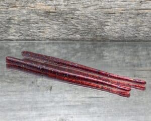 Black Label Custom Soft Plastics - Player Worm 6" - Plum Apple 16ct