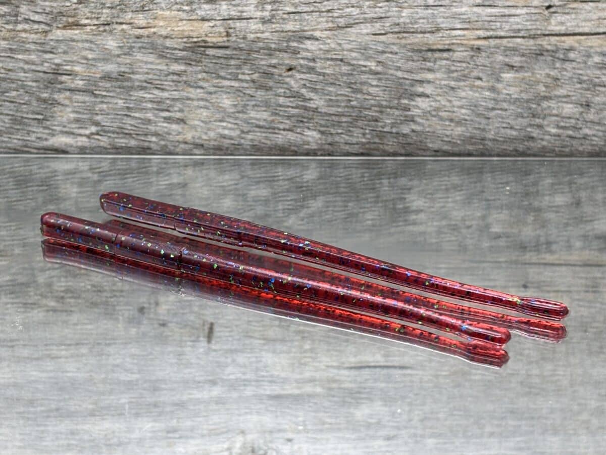 Black Label Custom Soft Plastics - Player Worm 6" - Plum Apple 16ct