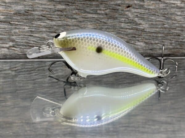 Black Label Balsa - Shiver 7 Shallow - Custom Balsa Crankbait - Chartreuse Shad color