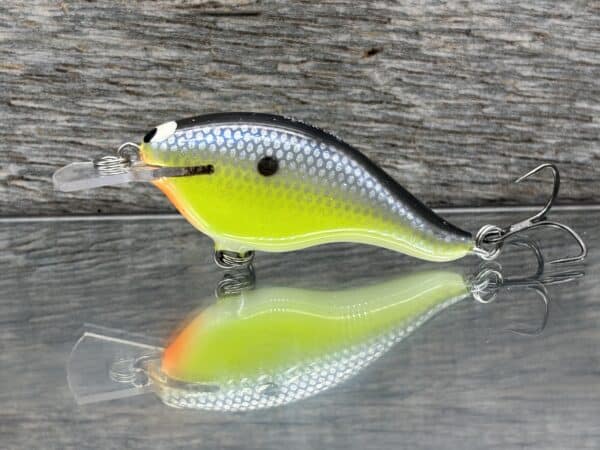 Black Label Balsa - Shiver 7 Shallow - Custom Balsa Crankbait - Chartreuse Magic color