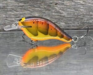 Black Label Balsa - Shiver 5 Shallow - Custom Balsa Crankbait - Spring Craw color