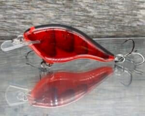 Black Label Balsa - Shiver 7 Shallow - Custom Balsa Crankbait - Fire Craw color