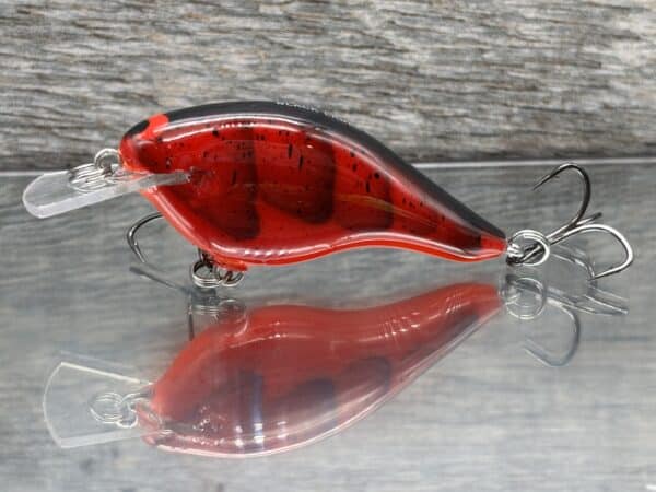 Black Label Balsa - Shiver 7 Shallow - Custom Balsa Crankbait - Fire Craw color