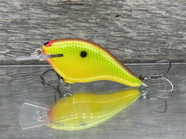 Black Label Balsa - Shiver 7 Shallow - Custom Balsa Crankbait - Chartreuse Classic color
