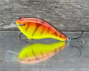 Black Label Balsa - Shiver 7 Shallow - Custom Balsa Crankbait - Sunset Tiger color