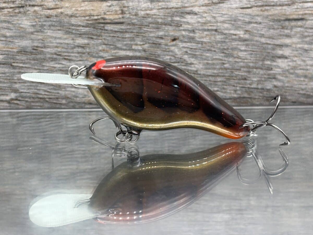 Black Label Balsa - Fat Flat - Custom Balsa Crankbait - Road Kill Craw color