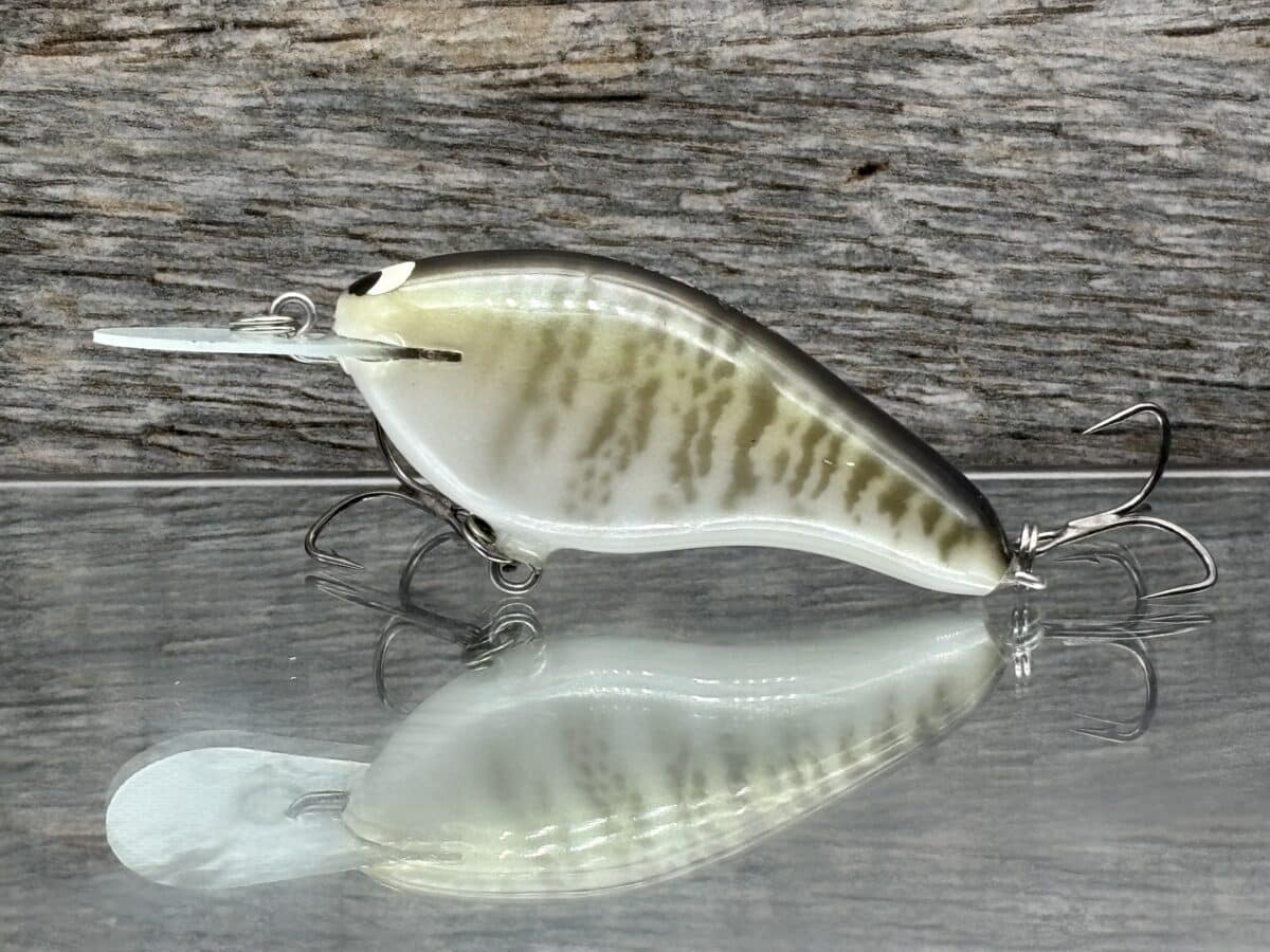 Black Label Balsa - Fat Flat - Custom Balsa Crankbait - Pearl Crappie color