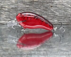 Black Label Balsa - Prowler - Custom Balsa Squarebill Crankbait - Red Splatterback color