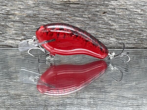 Black Label Balsa – Prowler – Custom Balsa Squarebill Crankbait – Red Splatterback color