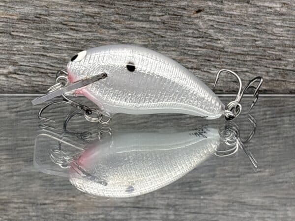 Black Label Balsa – Badger SR Squarebill Signature Series – Custom Balsa Crankbait – Foiled Grey Back color