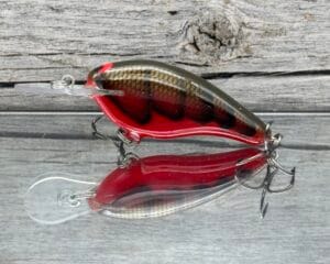Black Label Balsa - Shiver 7 - Custom Balsa Crankbait - Habanero color