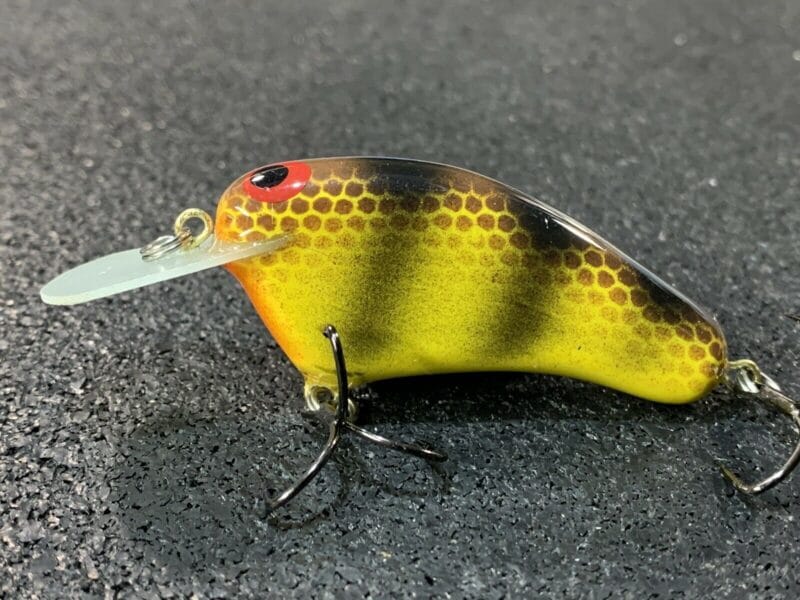 John Hott Lures - Hott Hicky - Custom Balsa Crankbait - Bumble Bee Color -  Wood Bait Country