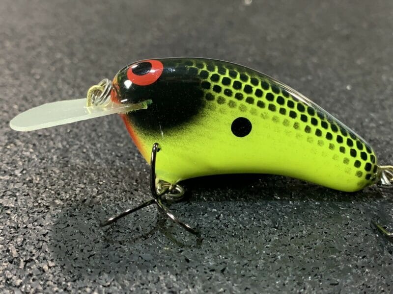 John Hott Lures - Mutt 2 - Custom Balsa Crankbait - Red River Craw Color -  Wood Bait Country